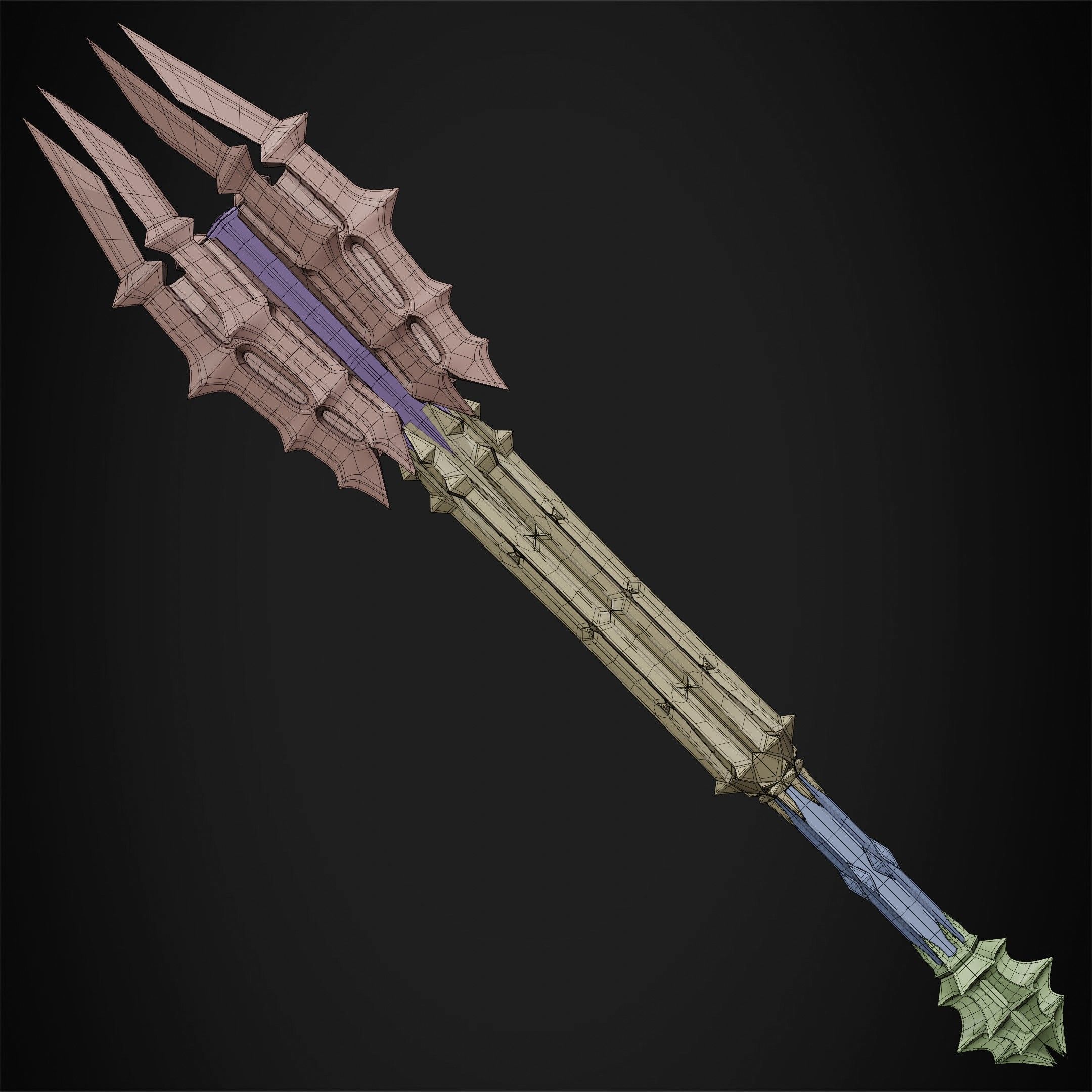 LOTR Dark Lord Sauron Mace for Cosplay 3D print model_16