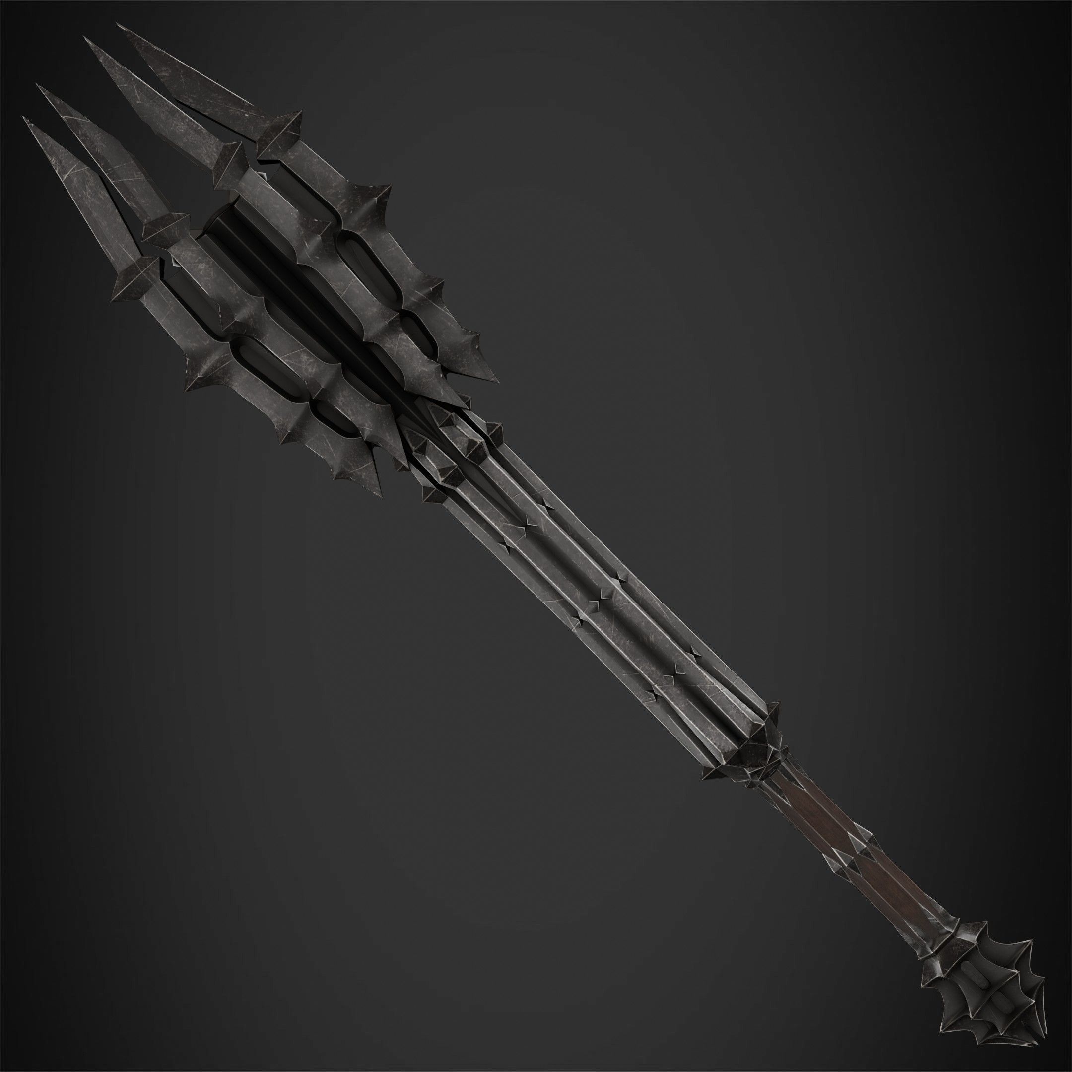 LOTR Dark Lord Sauron Mace for Cosplay 3D print model_7