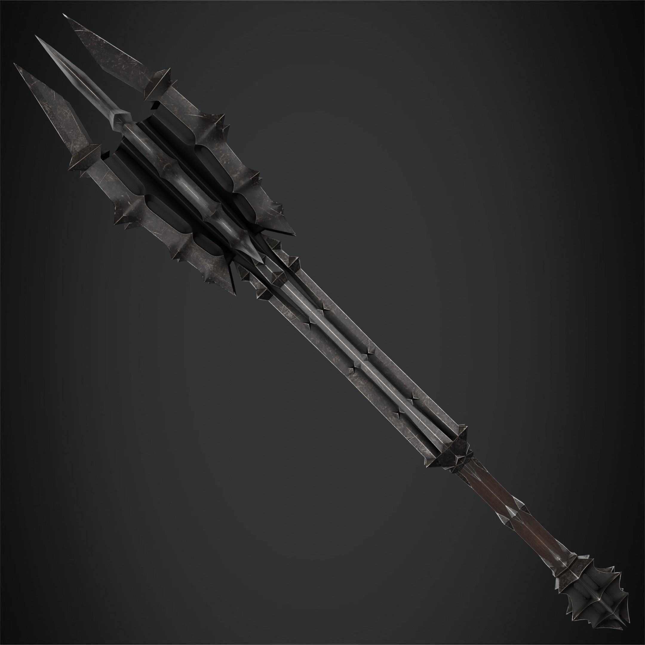 LOTR Dark Lord Sauron Mace for Cosplay 3D print model_9