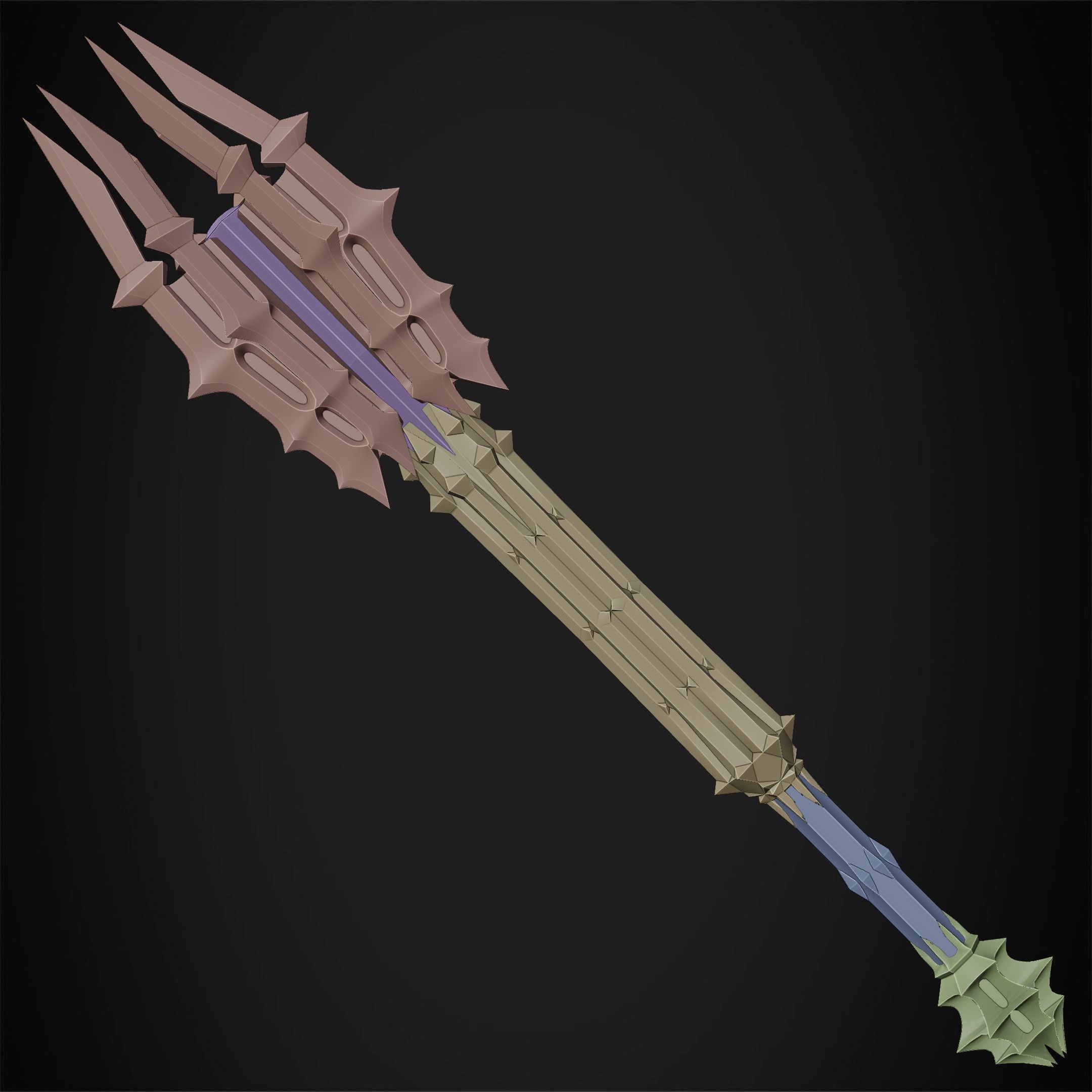 LOTR Dark Lord Sauron Mace for Cosplay 3D print model_23