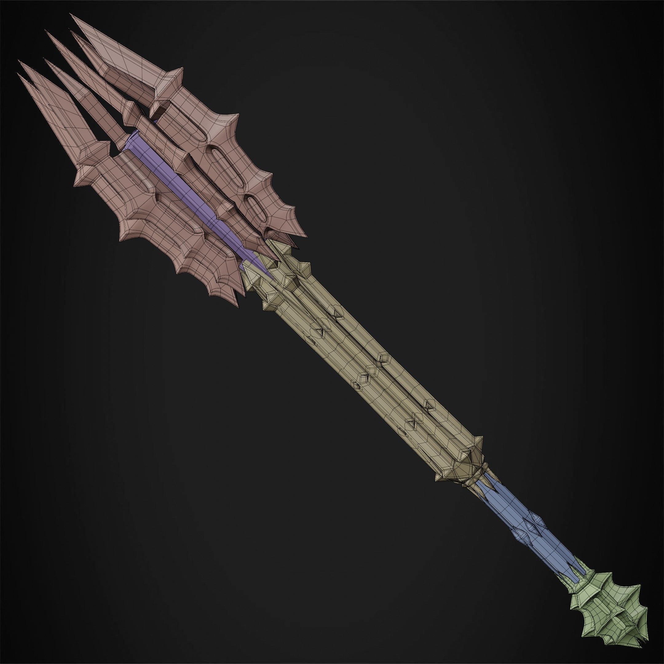 LOTR Dark Lord Sauron Mace for Cosplay 3D print model_22