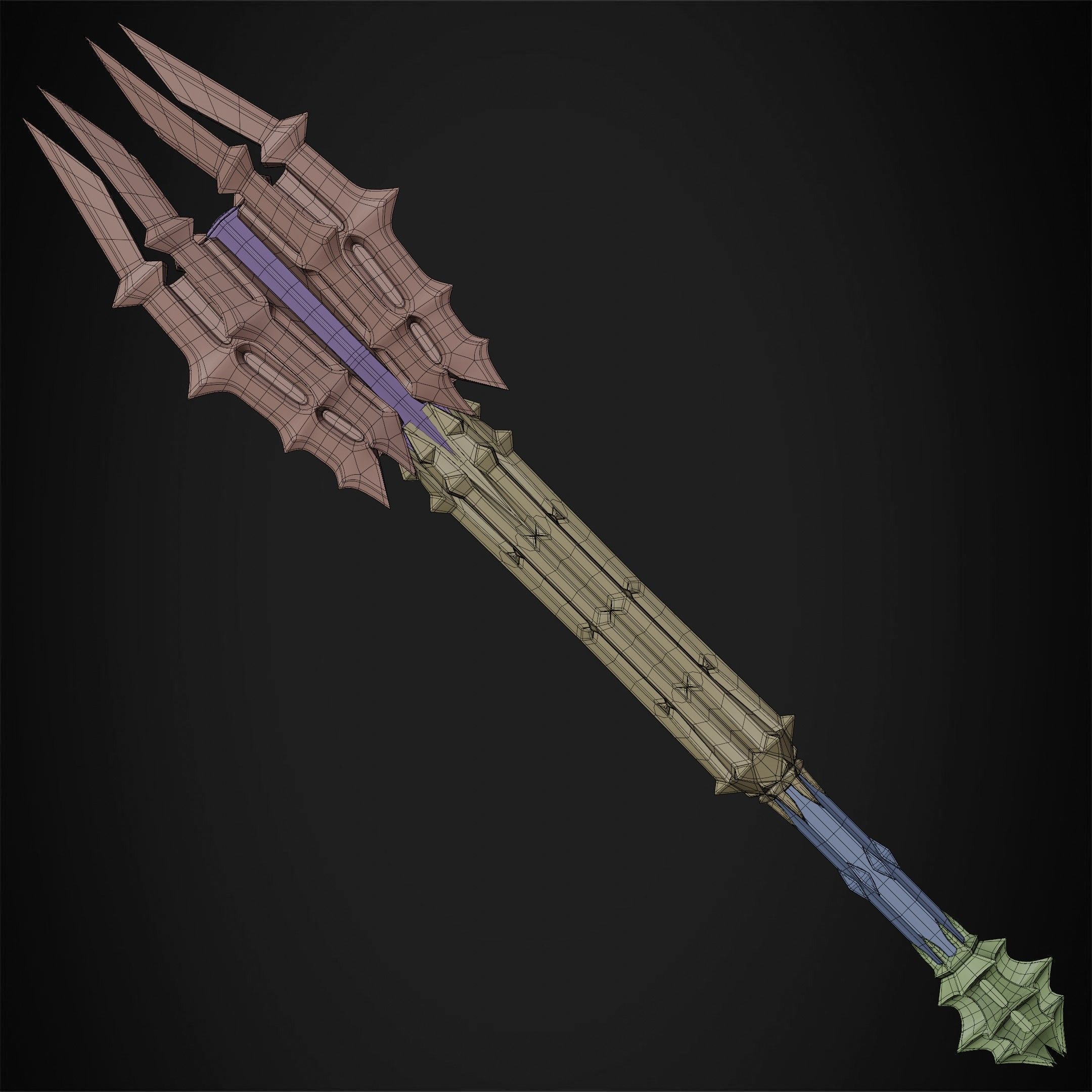 LOTR Dark Lord Sauron Mace for Cosplay 3D print model_24