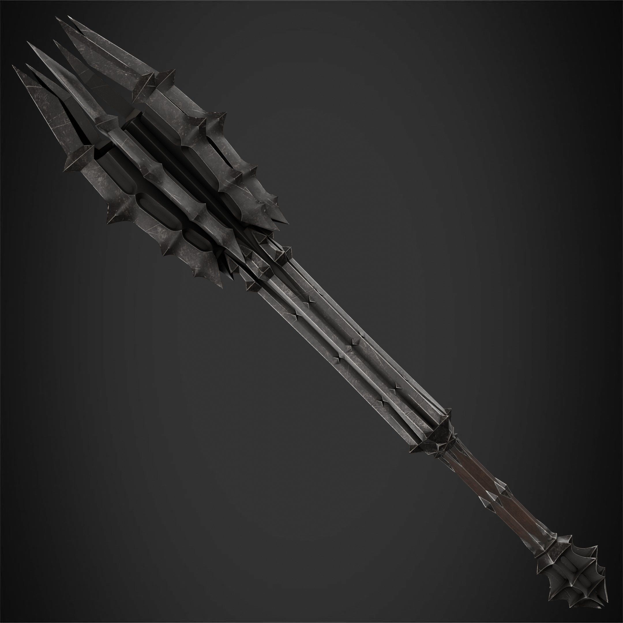 LOTR Dark Lord Sauron Mace for Cosplay 3D print model_8