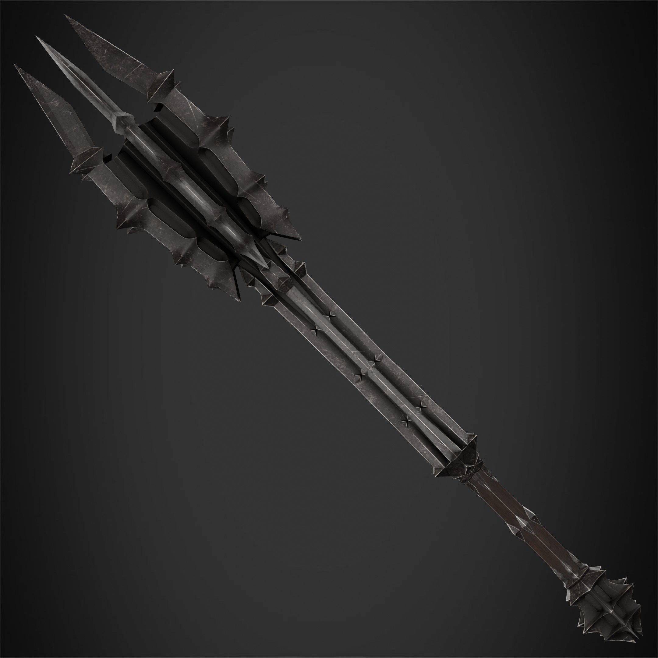 LOTR Dark Lord Sauron Mace for Cosplay 3D print model_5