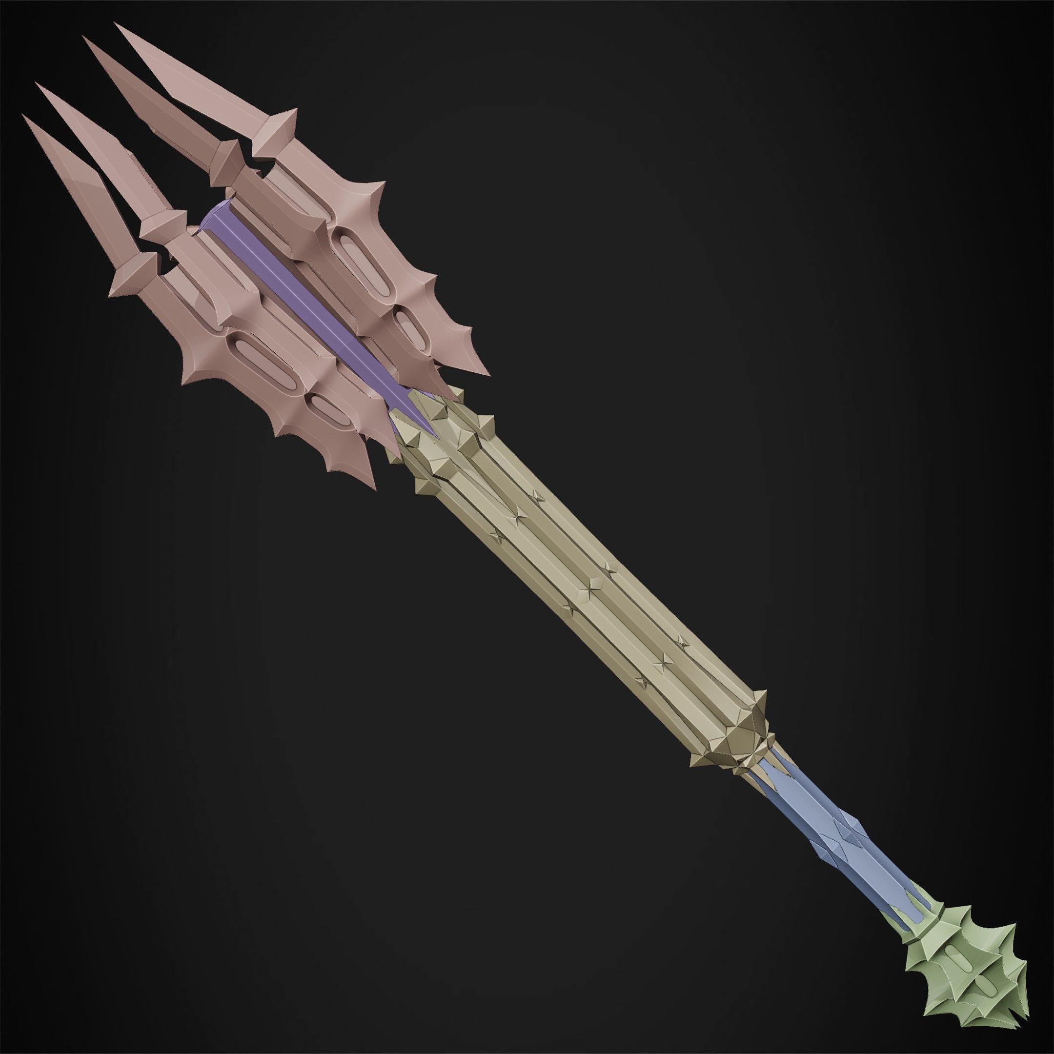 LOTR Dark Lord Sauron Mace for Cosplay 3D print model_15