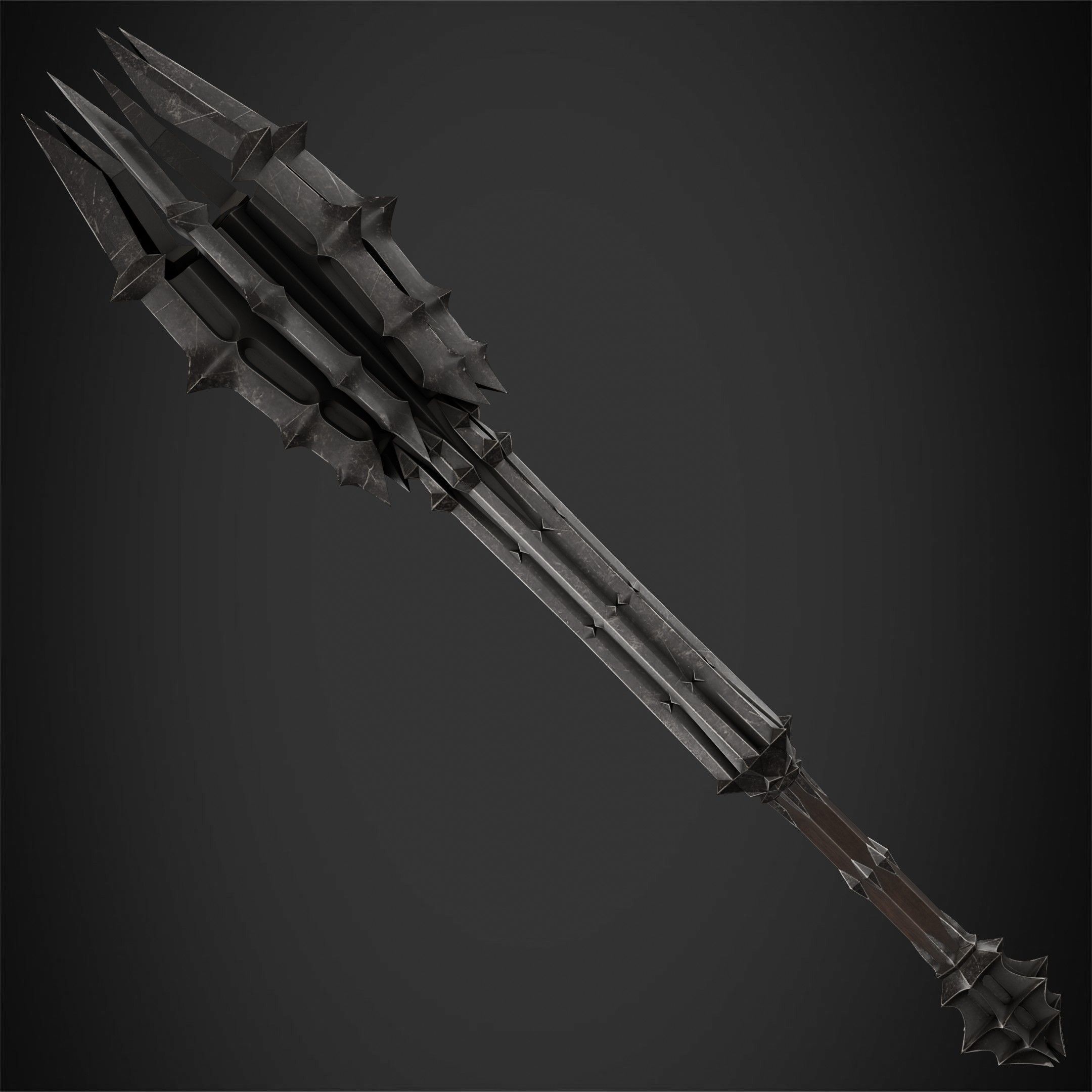 LOTR Dark Lord Sauron Mace for Cosplay 3D print model_4