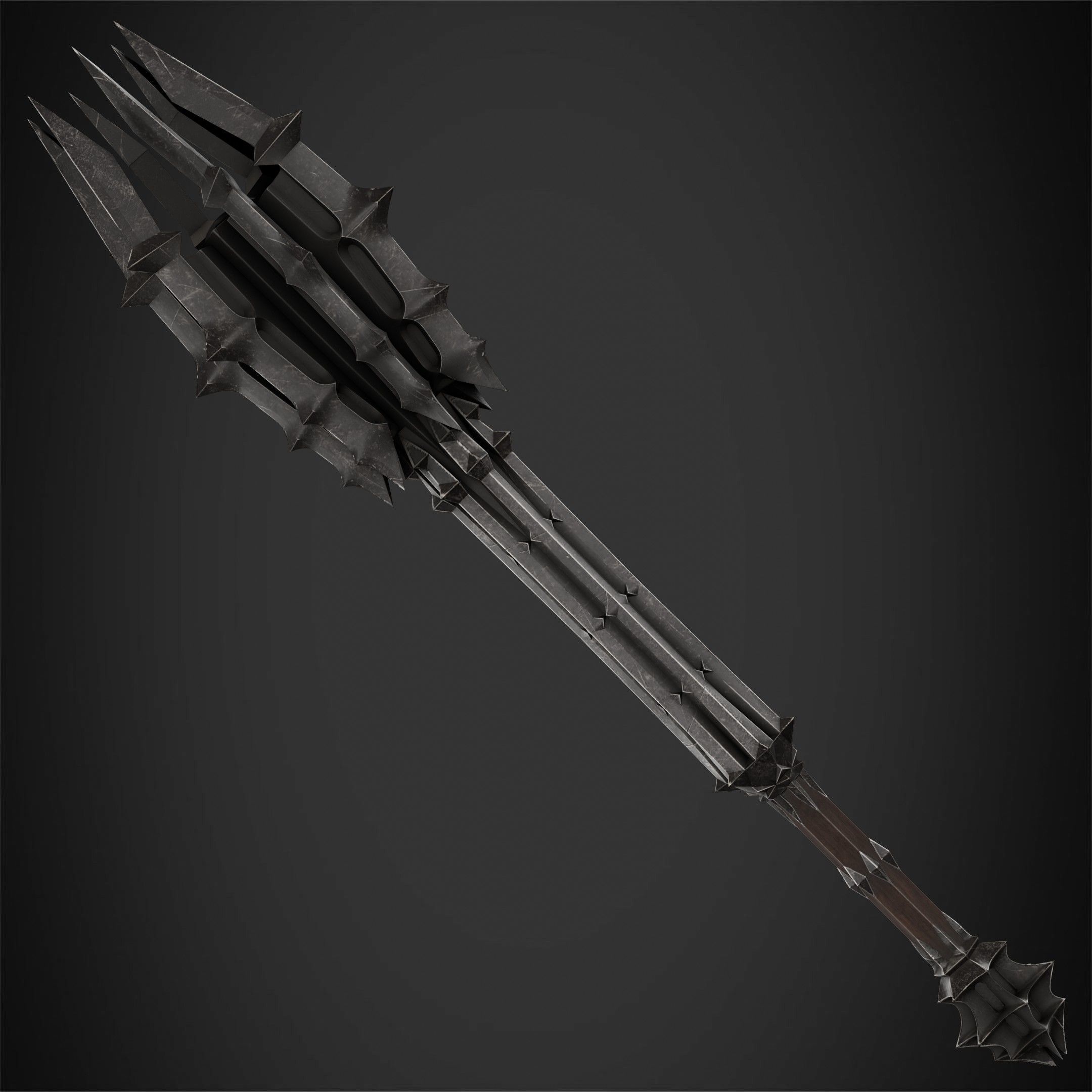 LOTR Dark Lord Sauron Mace for Cosplay 3D print model_10