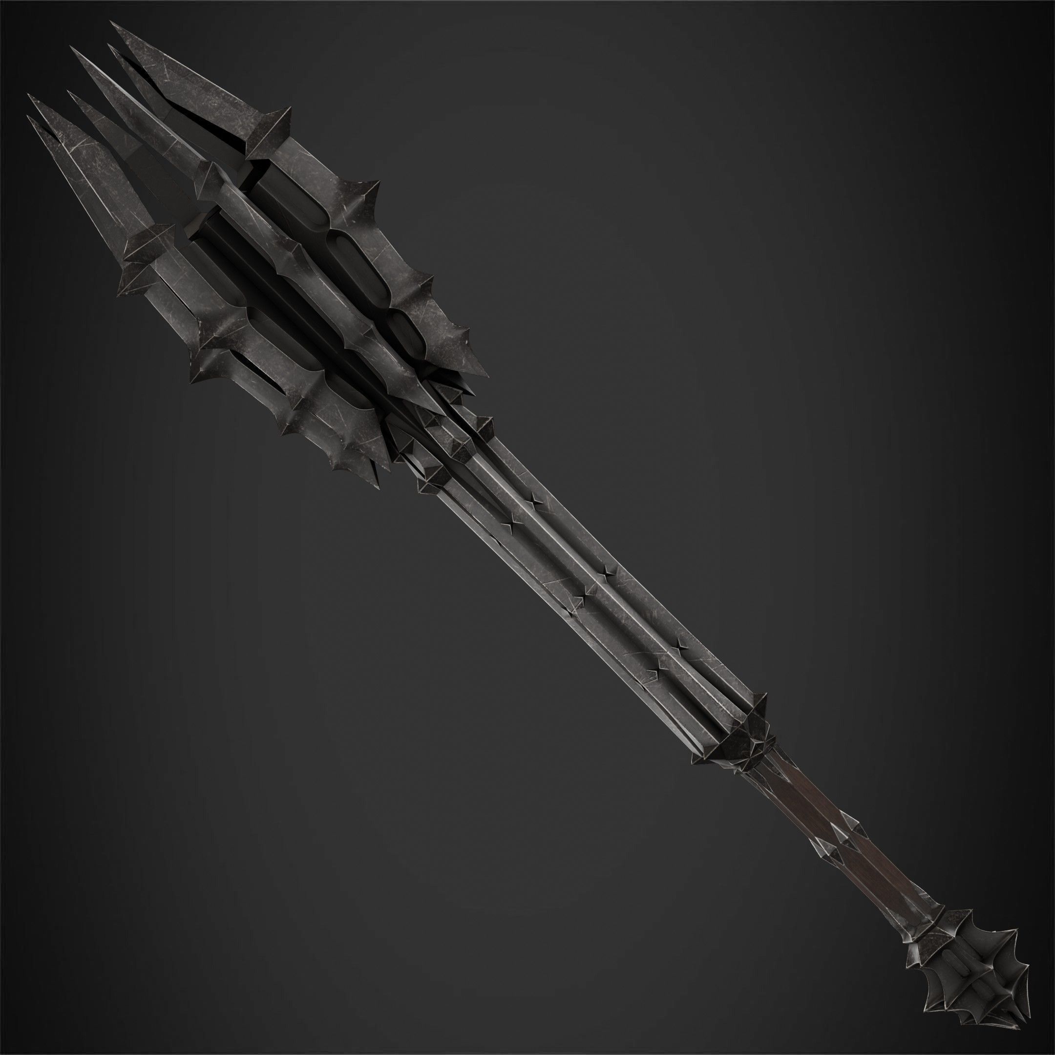 LOTR Dark Lord Sauron Mace for Cosplay 3D print model_6
