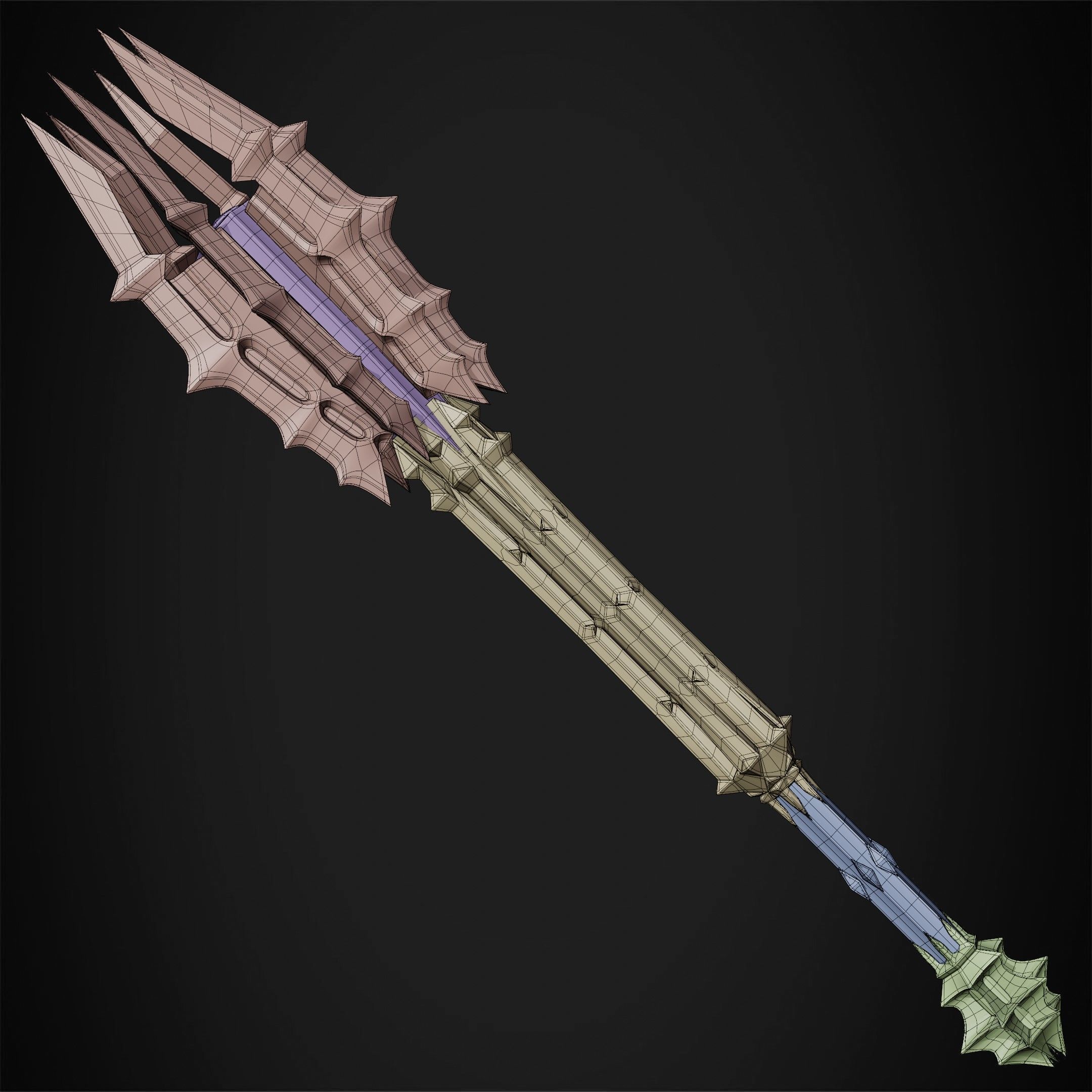 LOTR Dark Lord Sauron Mace for Cosplay 3D print model_18