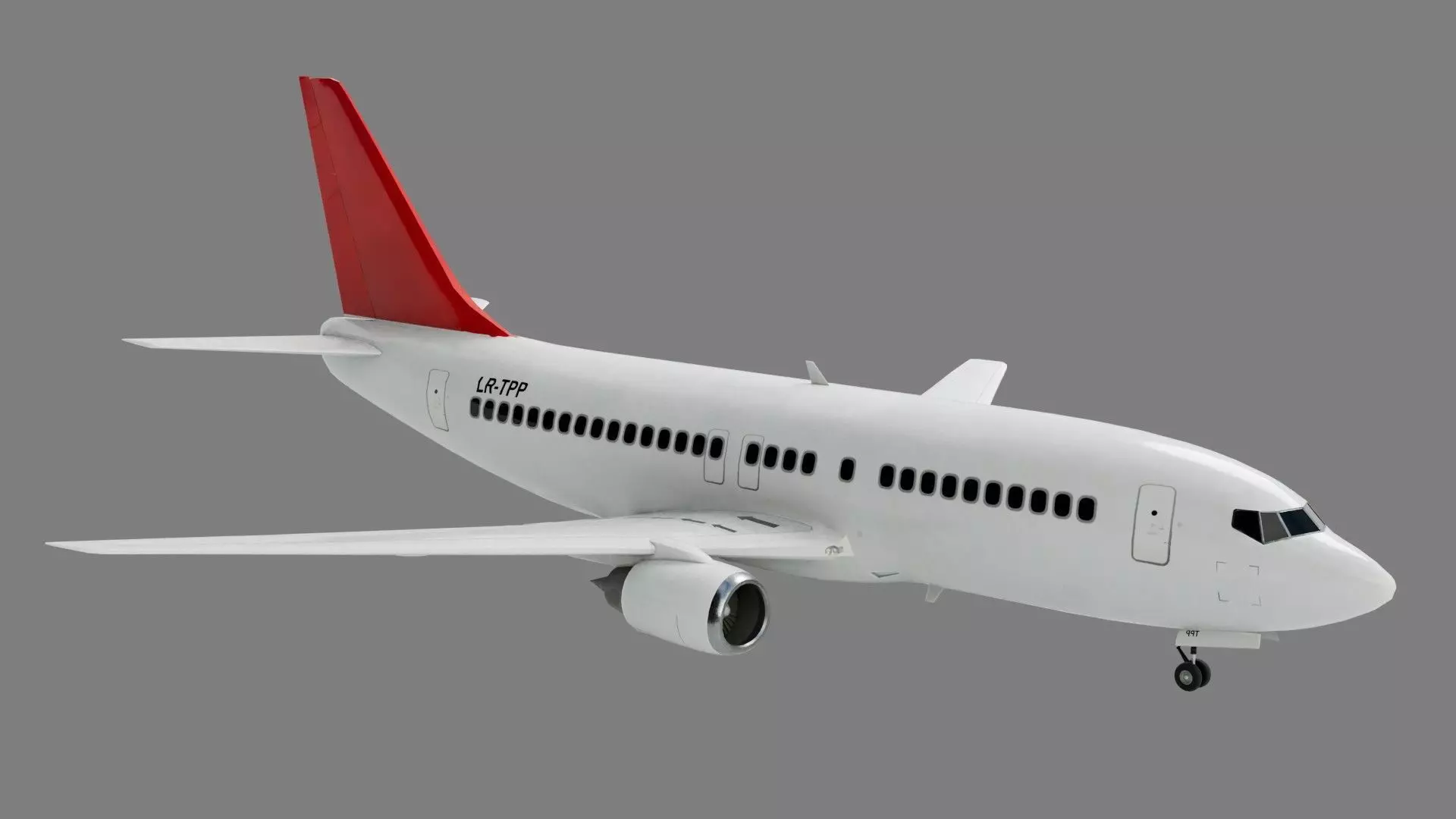 Lowpoly Commercial Airliner 737 Low-poly 3D model
