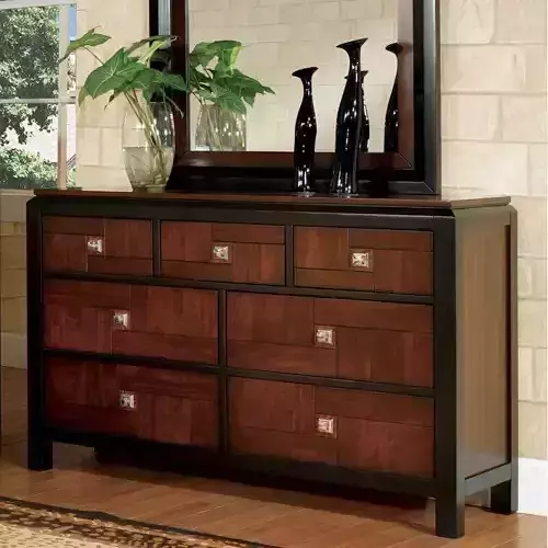 Acacia-Walnut Diamondback Drawer Dresser