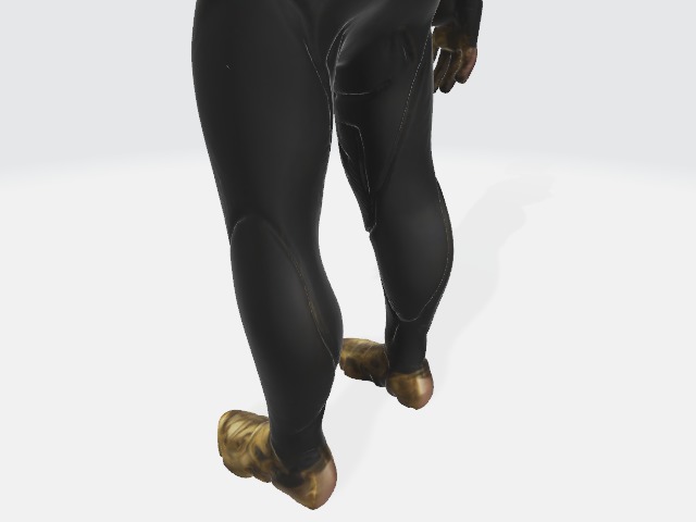 Super black and gold suit  3D model_9