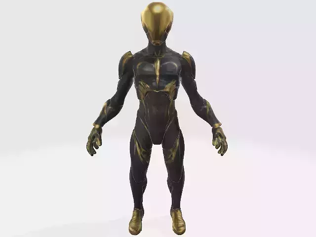 Super black and gold suit  3D model Super black and gold suit  3D model