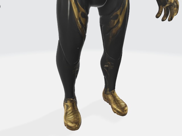 Super black and gold suit  3D model_1