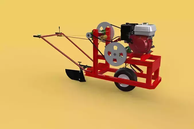 HAND WALKING BEHIND TRACTOR MOLDBOARD PLOW PETROL ENGINE DIY