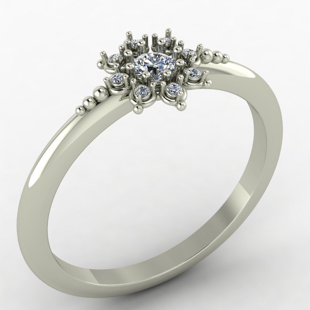 elegant diamond ring Free 3D print model_3