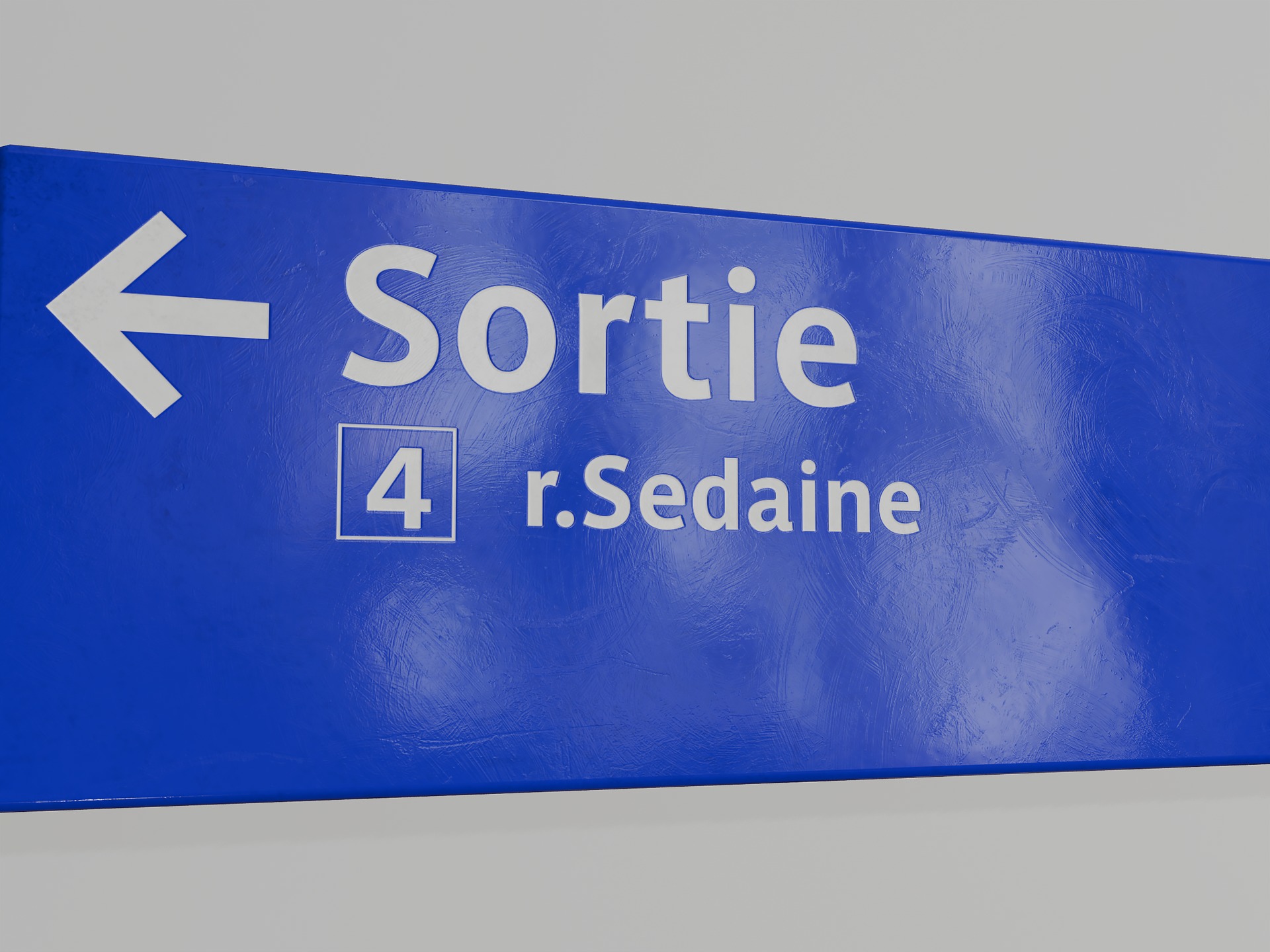 Set of Urban Directional and Informational Signs Low-poly 3D model_3