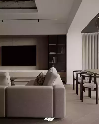 Warm living room scene