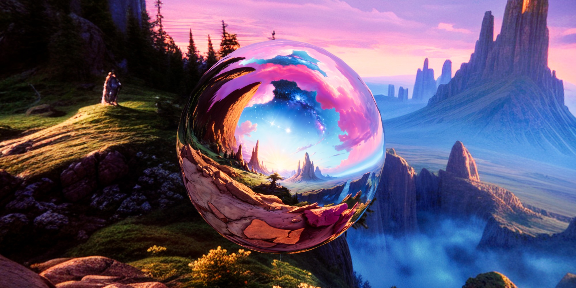 8K HDR Alien Wasteland with Cosmic Rift and Twilight Sky 3D model_2