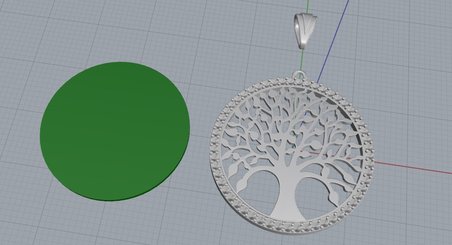 Pendant Tree of Life N011207 3D print model_2