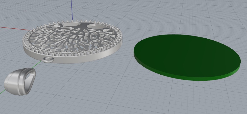 Pendant Tree of Life N011207 3D print model_3