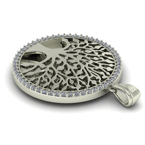 Pendant Tree of Life N011207 3D print model_1
