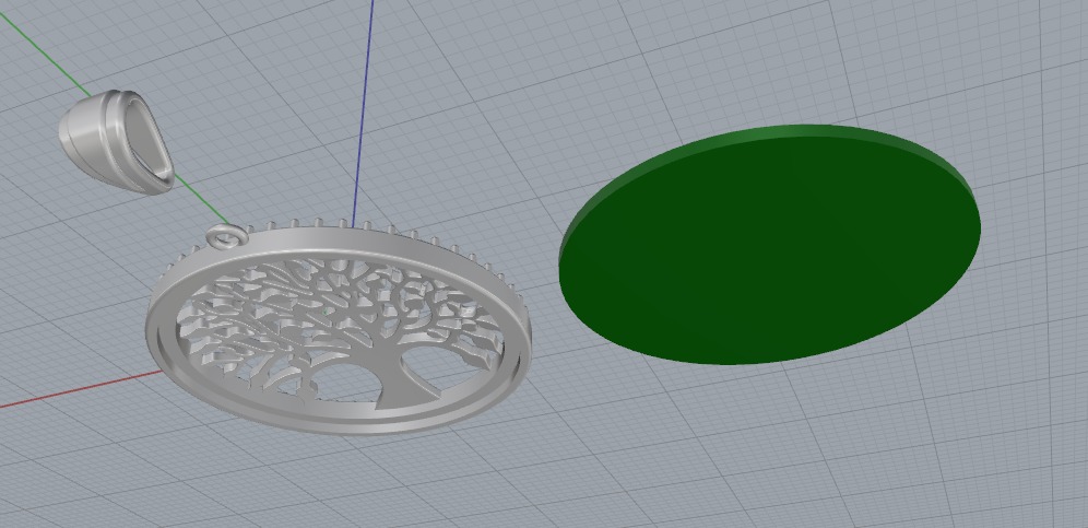 Pendant Tree of Life N011207 3D print model_4