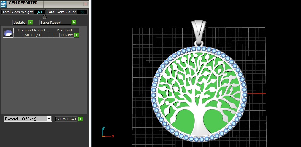 Pendant Tree of Life N011207 3D print model_9