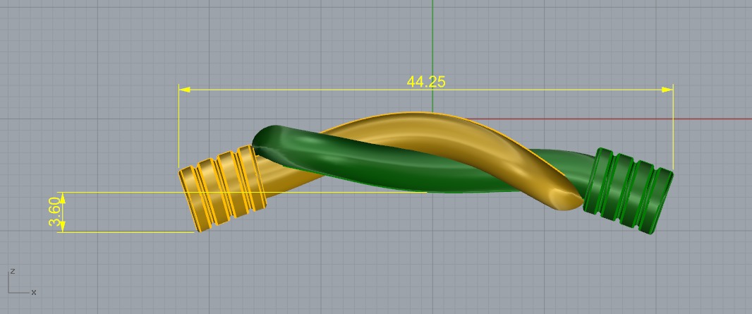 Bracelet insert N011205 3D print model_6