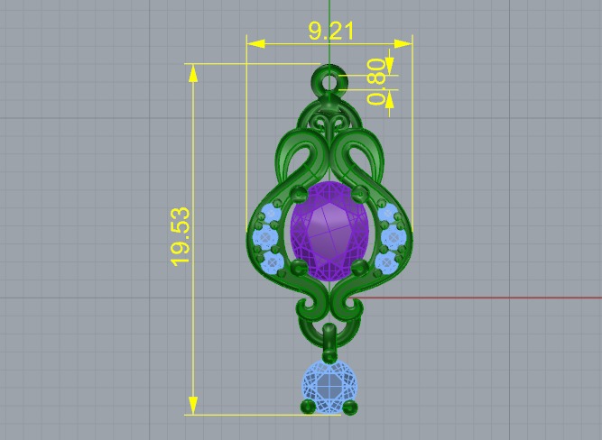Pendant N011193 3D print model_5