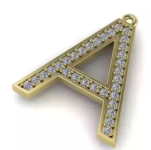 Pendant in the shape of the letter A N011192