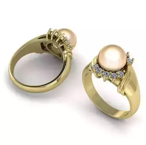 Ring with pearl stone N011179