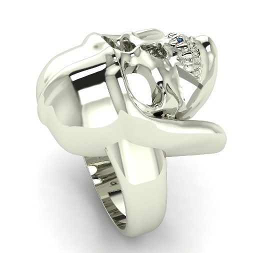 Ring skull N011176 3D print model_1