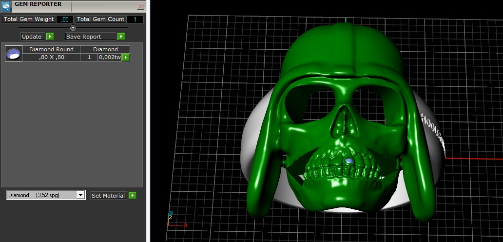 Ring skull N011176 3D print model_9