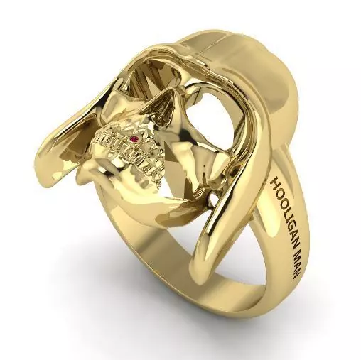 Ring skull N011176 3D print model_0