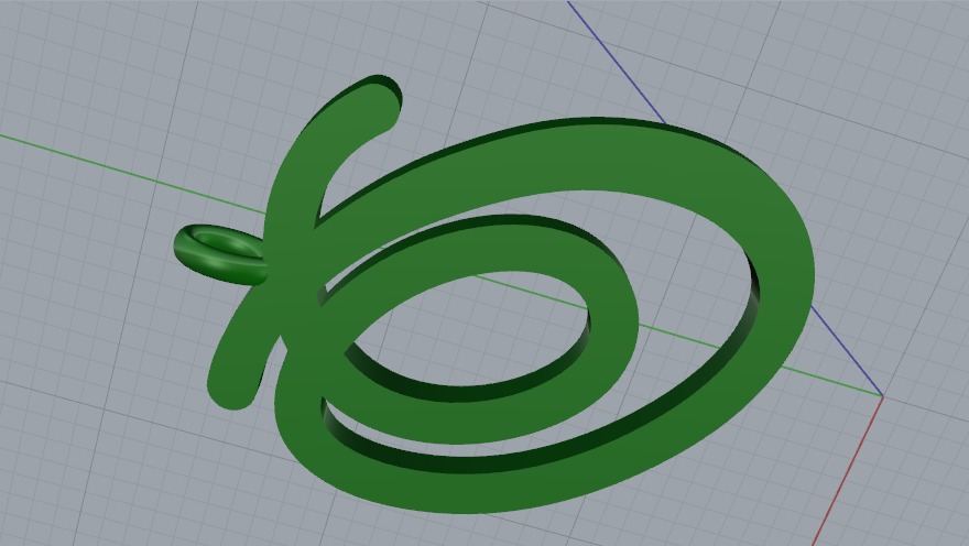 Pendant N011175 3D print model_5