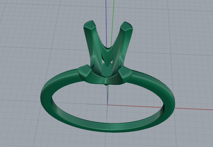 Soliter ring N011174 3D print model_2