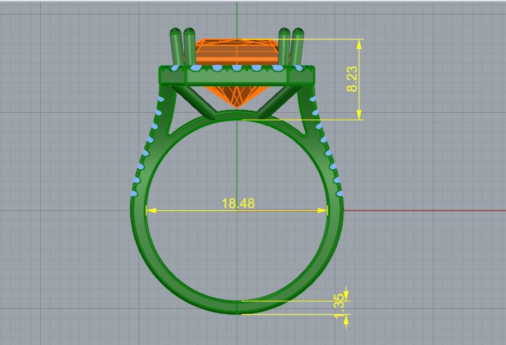 Ring N011169 3D print model_5