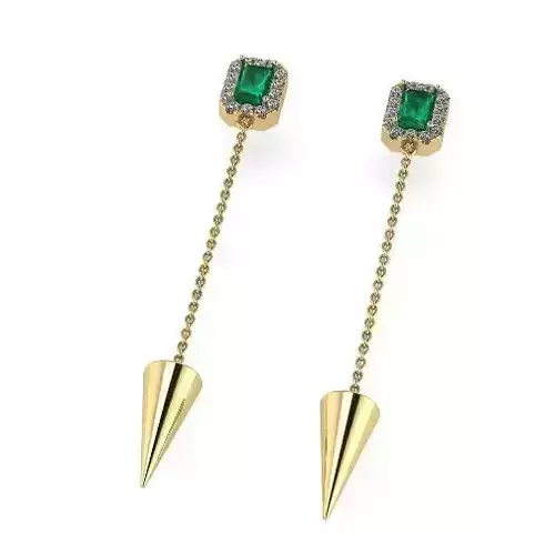 Earrings with cone N011162