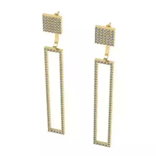 Rectangular earrings N011154