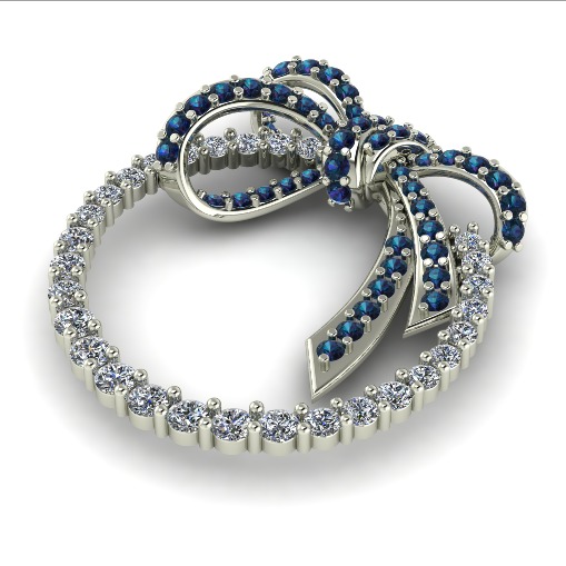 Bow with stones N011144 3D print model_1