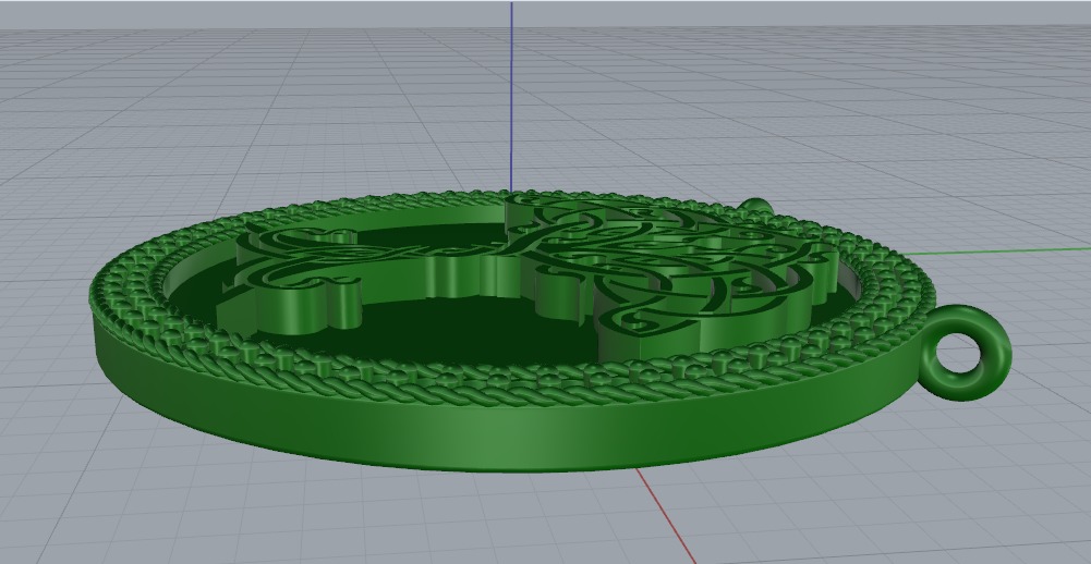 Pendant tree of life N011143 3D print model_3