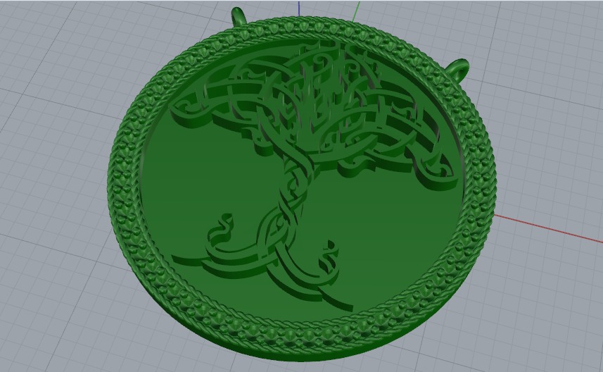 Pendant tree of life N011143 3D print model_2