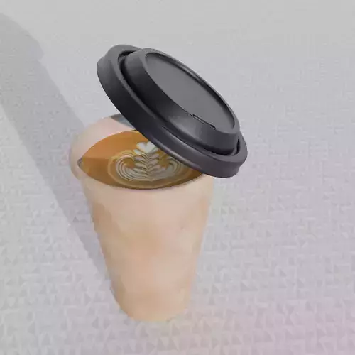 coffe cup Low-poly 3D model