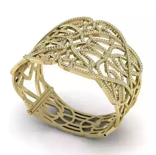 Wide bracelet with stones N011137