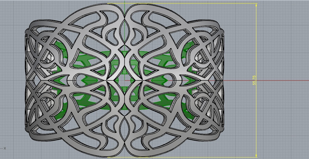 Wide bracelet N011133 3D print model_6