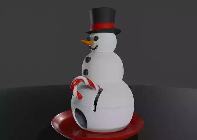 Snowman Candy Dispenser 3D print model