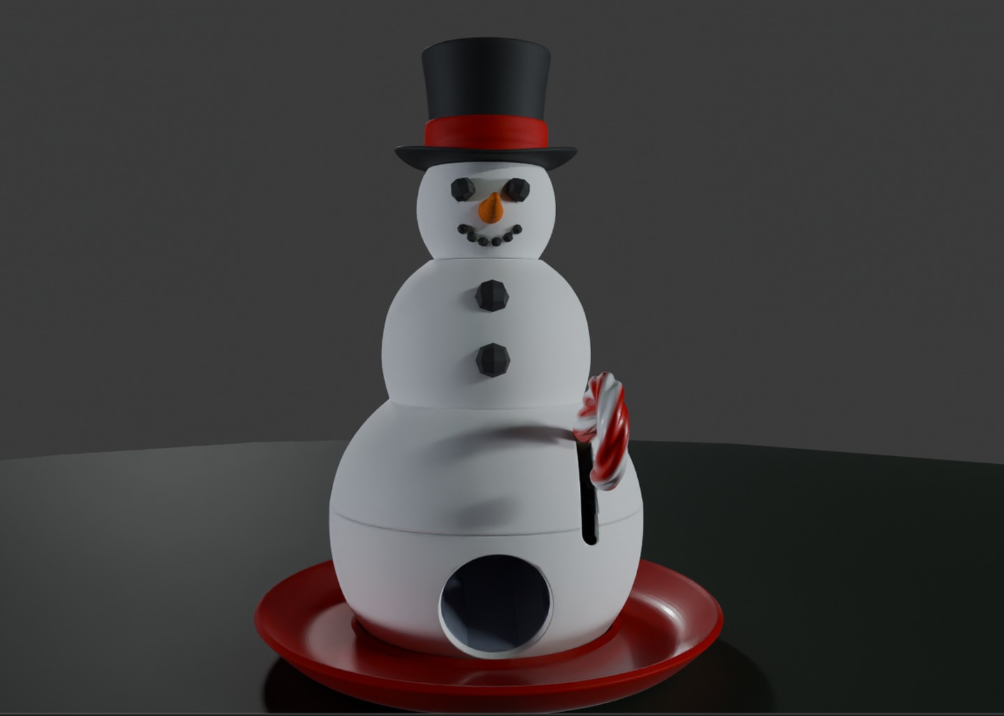 Snowman Candy Dispenser 3D print model_4