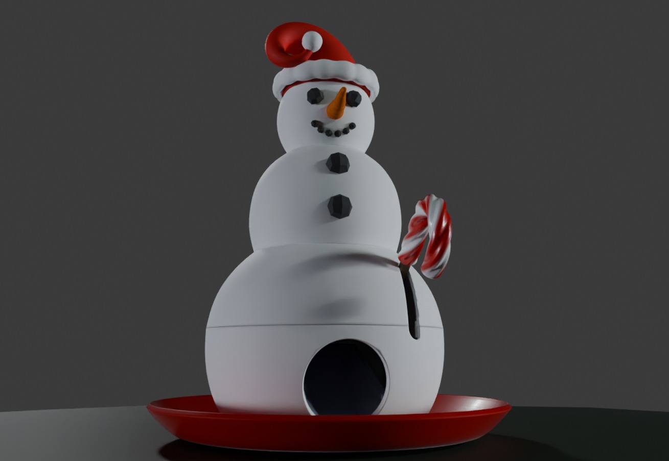 Snowman Candy Dispenser 3D print model_5