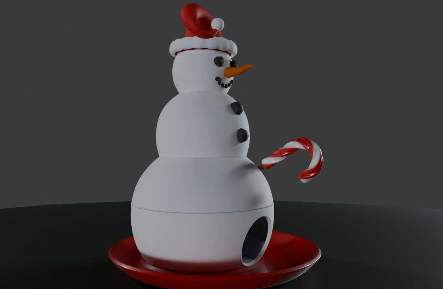 Snowman Candy Dispenser 3D print model_6